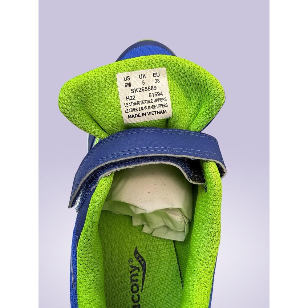 Saucony Blue/Green Hook & Loop Mesh Low Top Sneaker Toddler 6M SK265589 - Picture 6 of 7